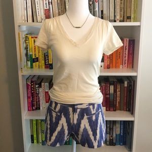 Merona Target brand, cream V-neck T-shirt